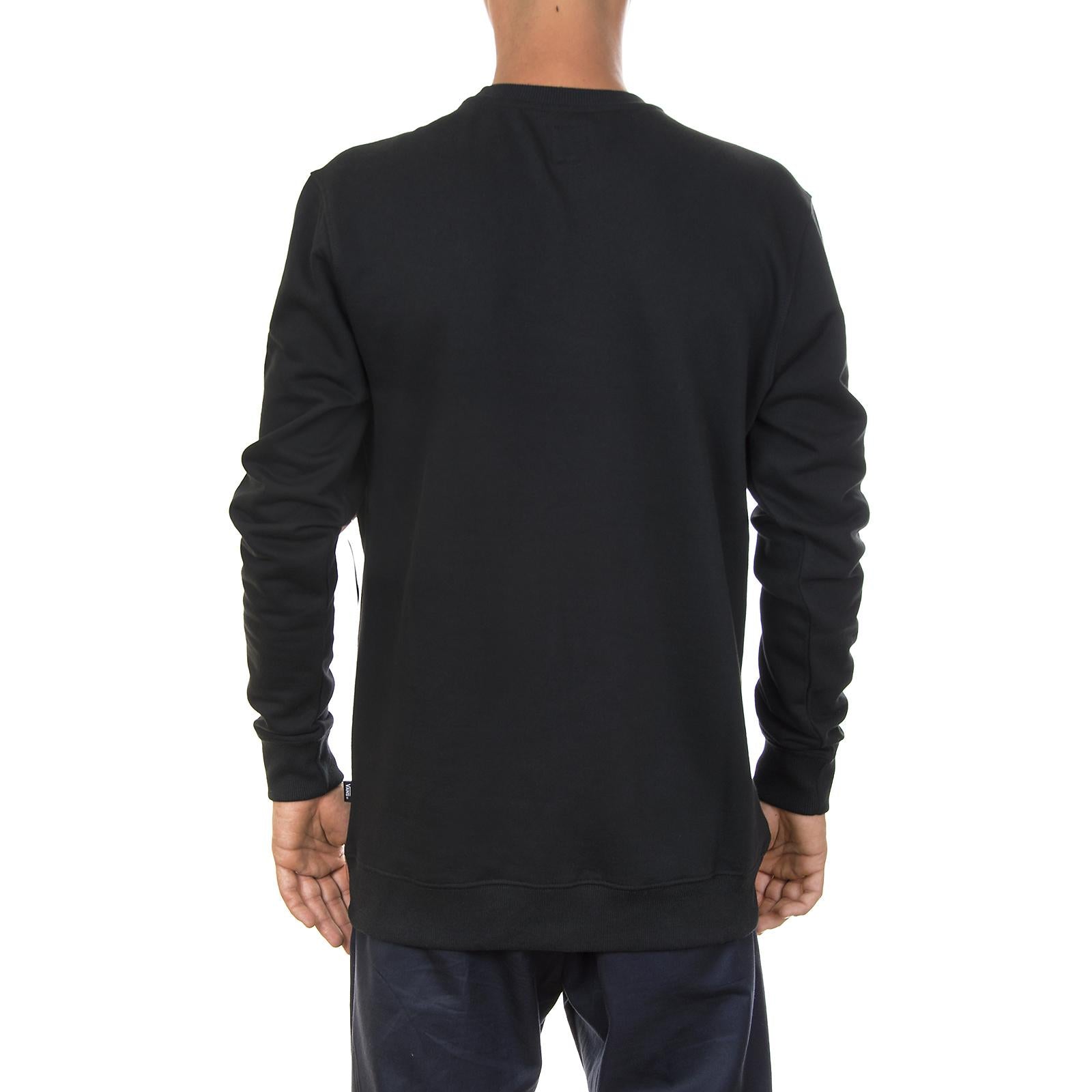 Mn Classic Crew Swwat - Black / White - Felpa Girocollo Uomo Nera V00YX0Y28  VANS 