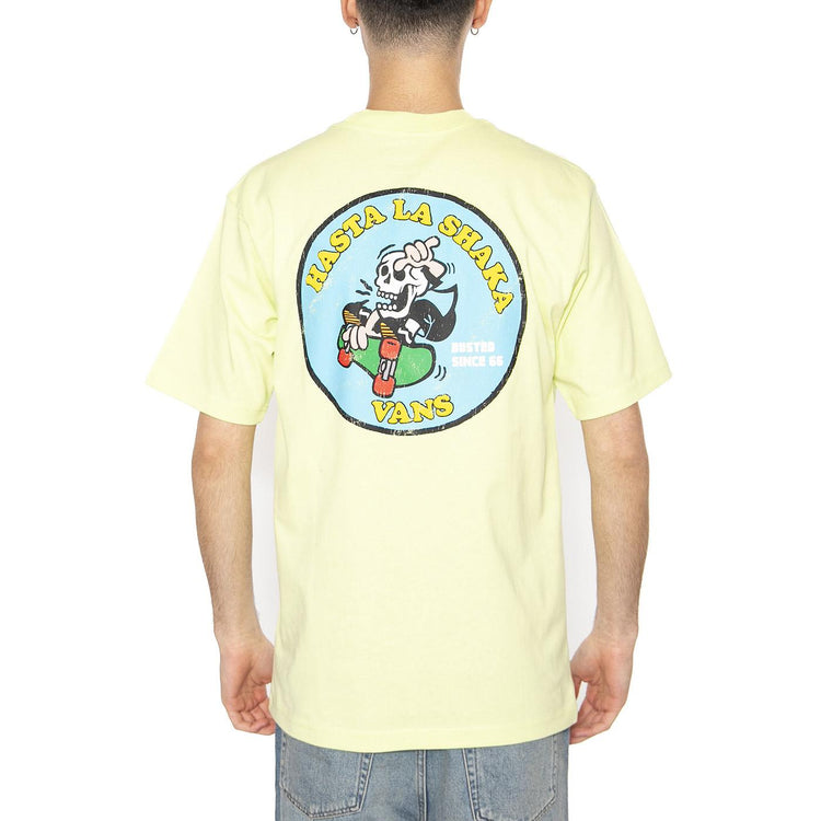 Skull La Shaka Loose SS Shadow Lime - Maglietta Girocollo Uomo Bianca VN000NWGCLH1  VANS 