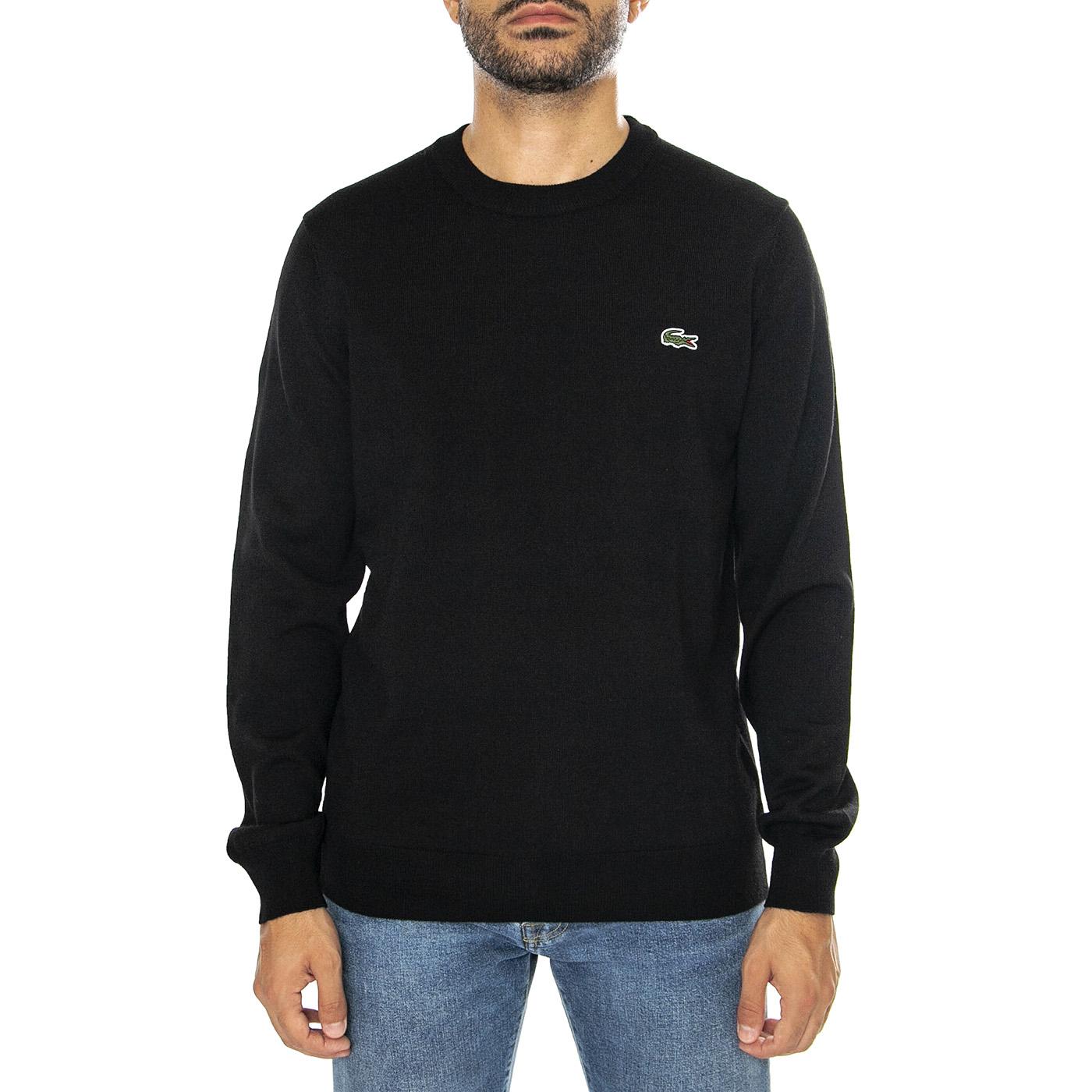 Pullover AH3225-031 Black - Maglione Girocollo Uomo Nero AH3225-031  LACOSTE 