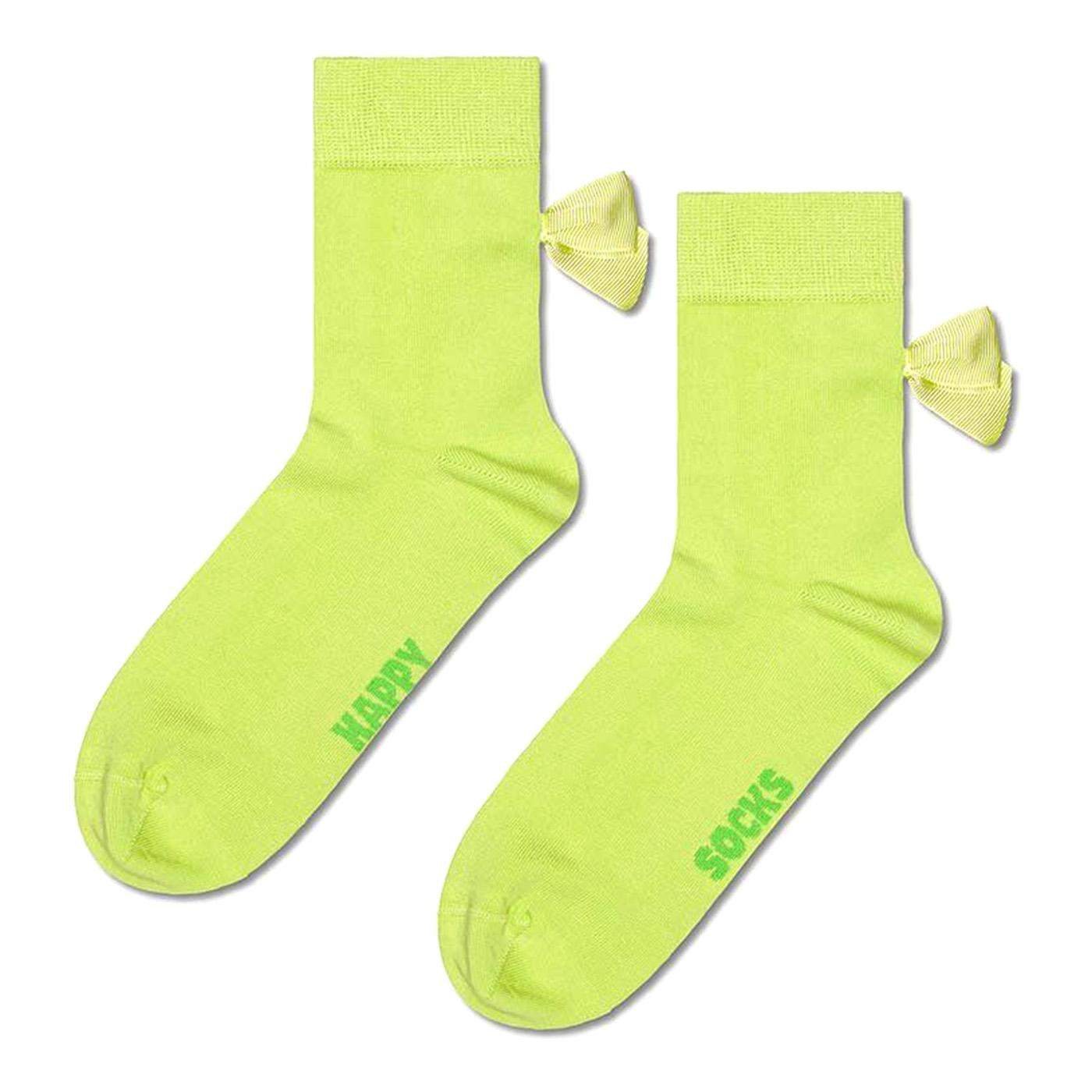 Bow Sock Light Green - Calzini Multicolore P001312-LIGHT GREEN  HAPPY SOCKS 
