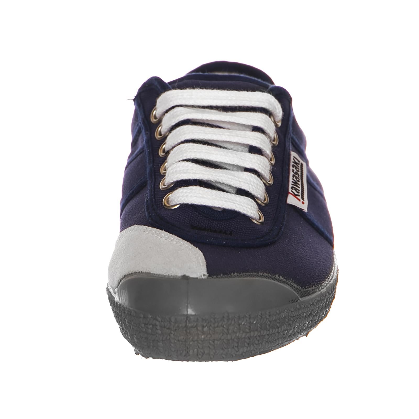 Basic Canvas Shoes - Blue / Grey - Scarpe Stringate Profilo Basso Uomo / Donna Blu 75891_4  KAWASAKI 