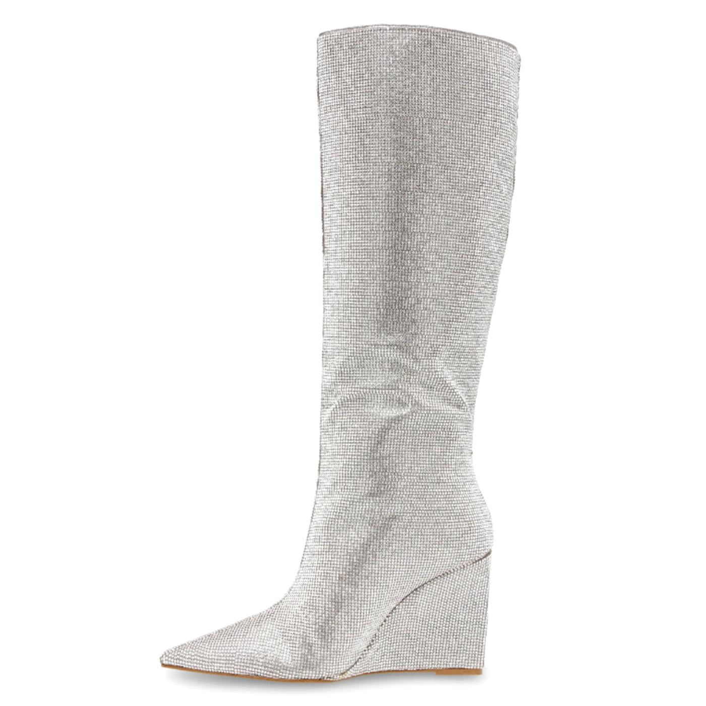 Showout Rhinestone - Stivali Donna Argento SHOW10S1  STEVE MADDEN 