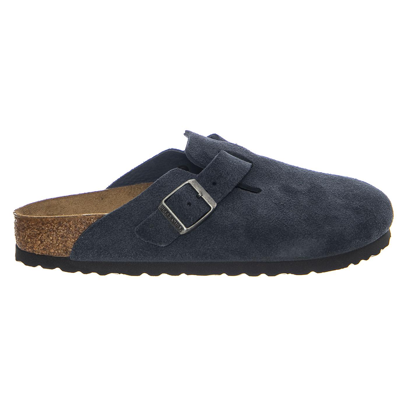 Boston New Navy, Suede Leather - Sandali Uomo Blu 1030902 . BIRKENSTOCK 