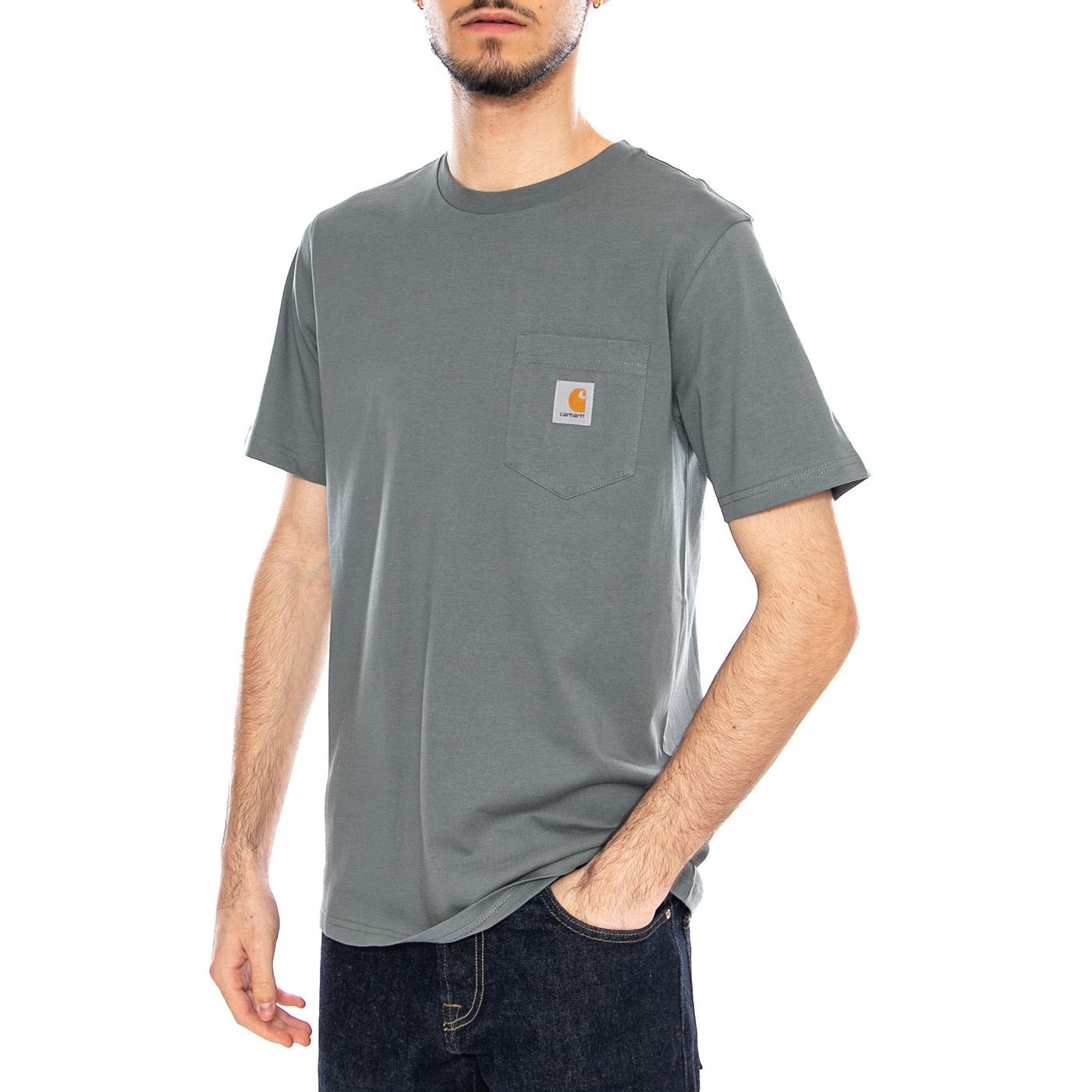 S/S Pocket T-Shirt Velvet Green - Maglietta Girocollo Uomo Verde I030434 3GDXX CARHARTT WIP 