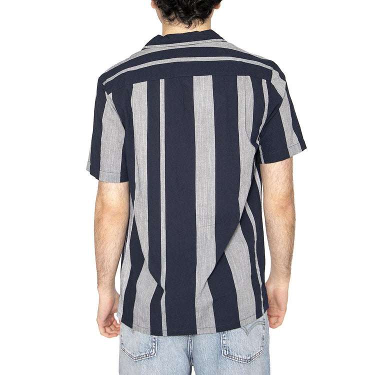 Alton SS Stripe Rev True Navy - Camicia Maniche Corte Uomo Multicolore F4WSF048412  FARAH 