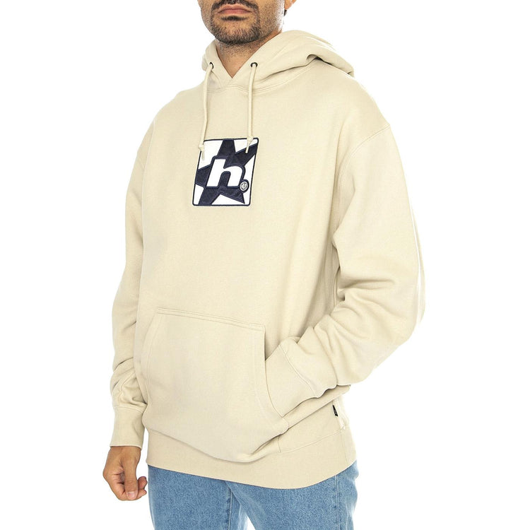 H Star P/O Hoodie Stone - Felpa con Cappuccio Uomo Beige PF00679-STONE  HUF 