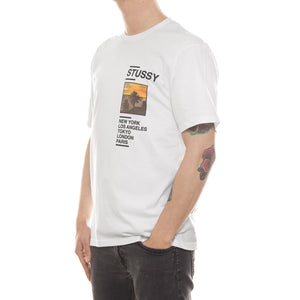 GOLD COAST TEE WHITE 1904015-WHITE  STUSSY 