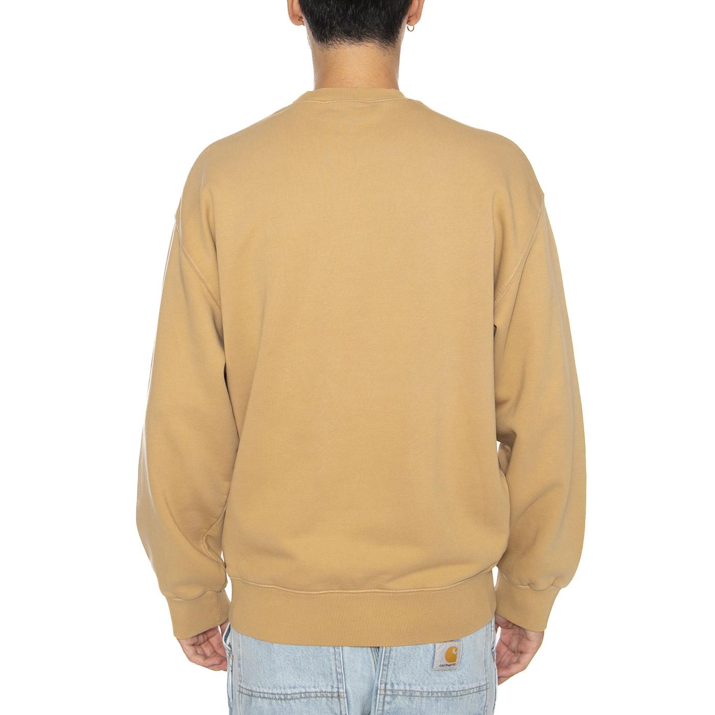 Hudson Sweat Dusty H Brown - Felpa Uomo Marrone I035186.07E5F  CARHARTT WIP 