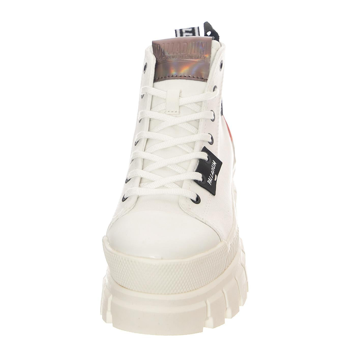 W' Revolt Hi TX Star White / Marshmallow - Scarpe Stringate Profilo alla Caviglia Donna Bianche PAS97242-127-M  PALLADIUM 
