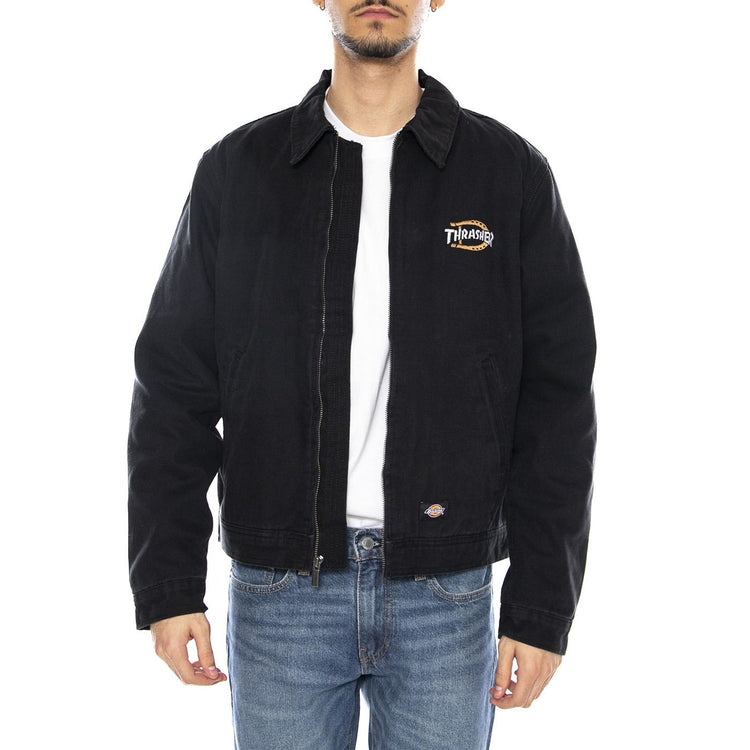 Thrasher x Dickies Jacket -- Giacca Uomo Nera DK0A88CEBLK1 . DICKIES 