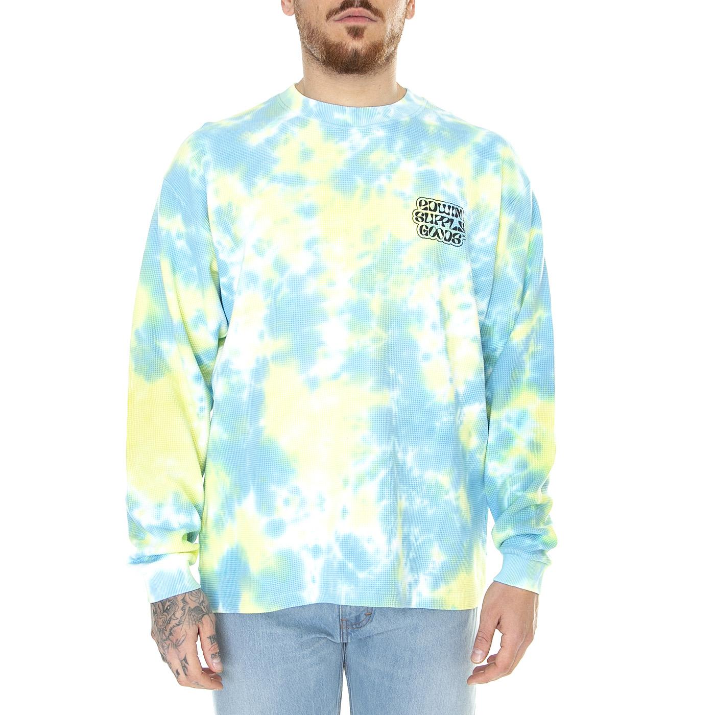 Waffle Dizzy TS LS Charlock / Sky Blue - Maglione Girocollo in Cotone Uomo Multicolore I031874.1N0.TD.  EDWIN 