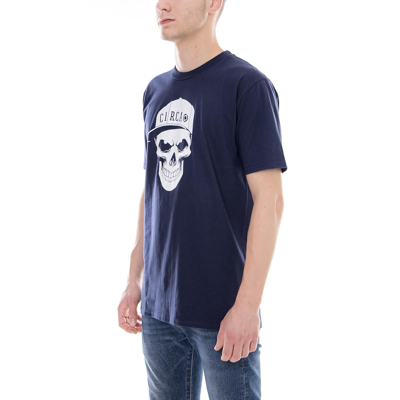 SKULL T-SHIRT NAVY MTS011-NAVY  C1RCA 