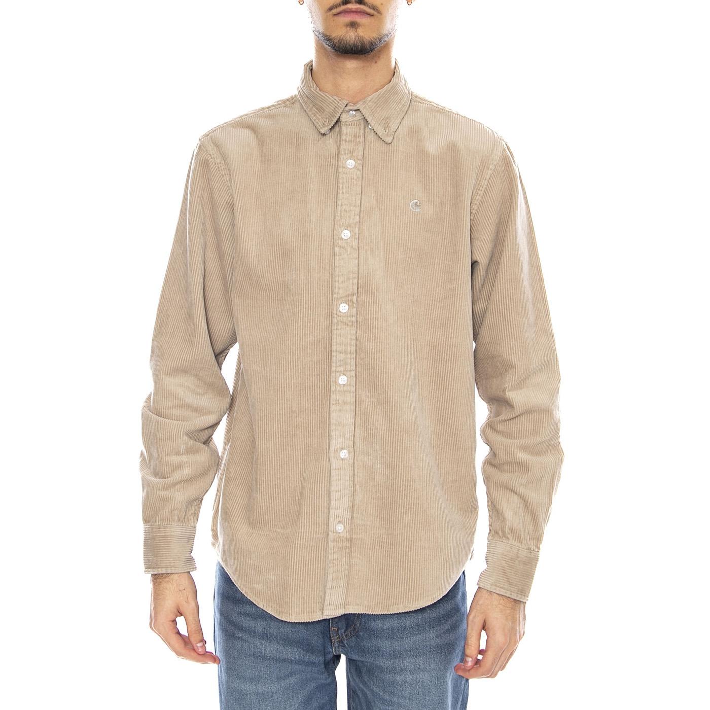 L/S Madison Cord Shirt Wall / Wall -- Camicia Uomo Beige I029958.0FGXX . CARHARTT WIP 
