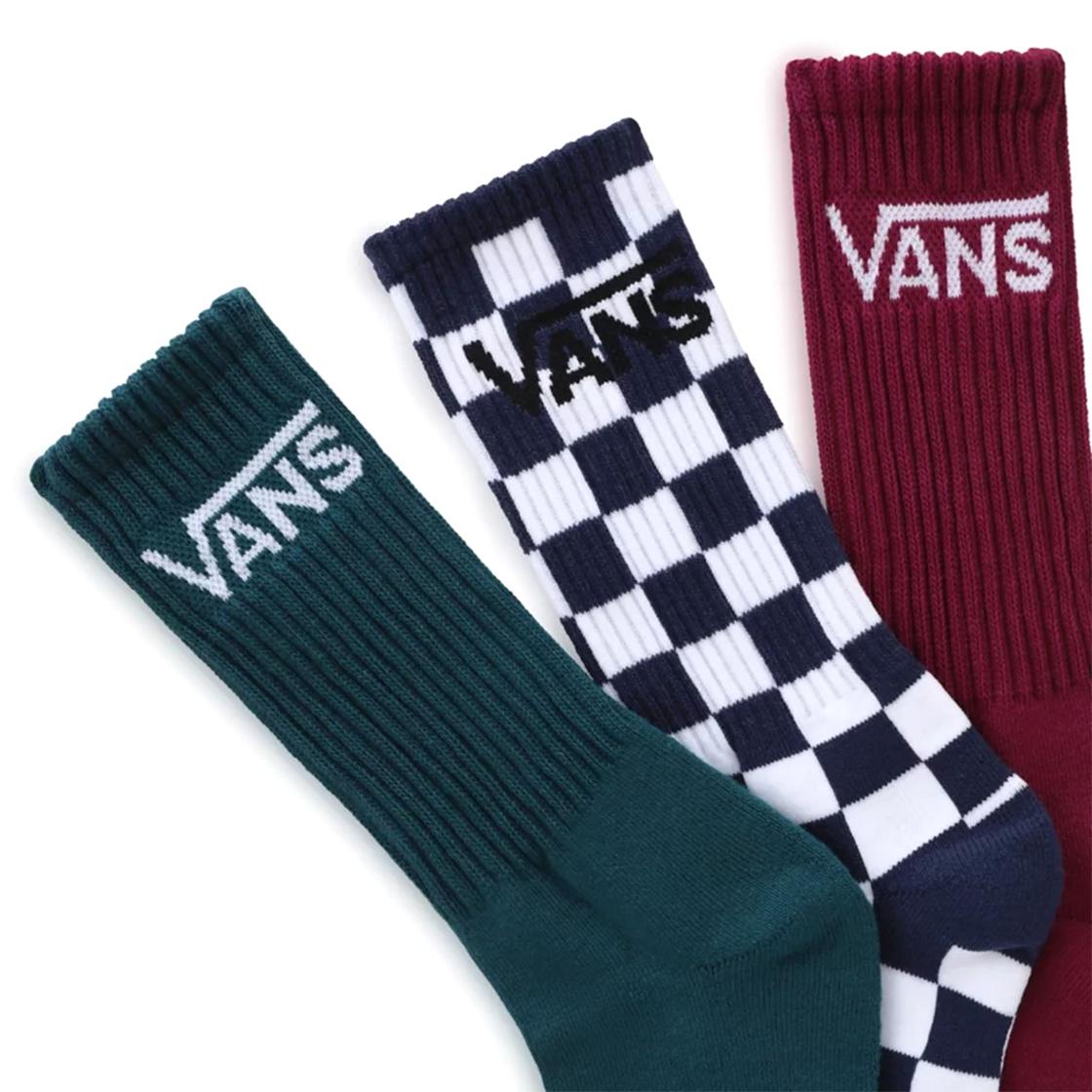 Mn Classic Crew (6.5-9, 3PK) Deep Teal - Set da Tre Paia di Calzini Multicolore VN000XRZ60Q1  VANS 