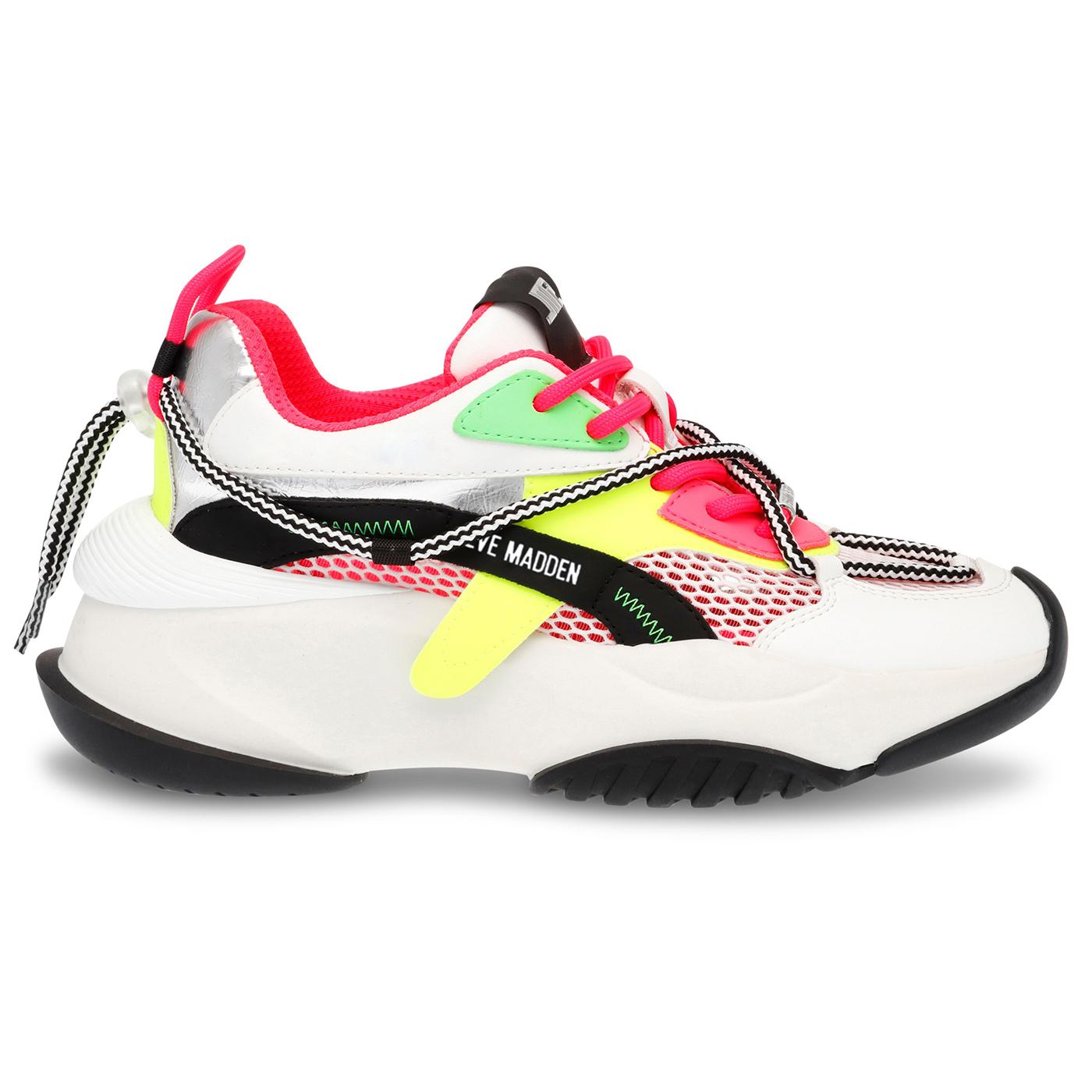 Bonanza Black / Fuchsia PU + Mesh - Scarpe Stringate Profilo Basso Donna Multicolore SMPBONANZA-BLAFUS  STEVE MADDEN 