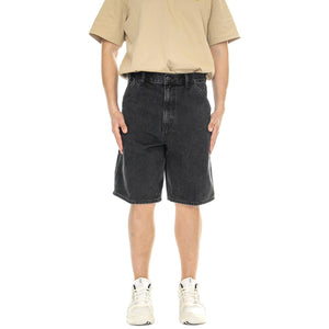 Single Knee Short Black /stone washed - Bermuda Uomo Denim Jeans Neri I032026.8906  CARHARTT WIP 