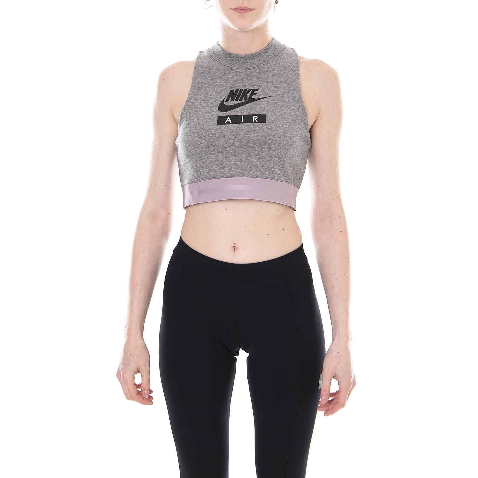 Sportswear Top  CARBON HEATHER/ELEMENTAL ROSE/BLACK 893068-091  NIKE 