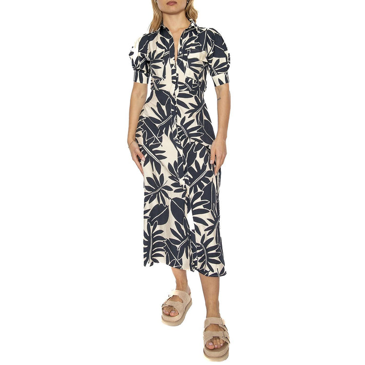 Vestido midi camisero floral Filodendro - Abito Donna Multicolore 51W/11203  WILD PONY 