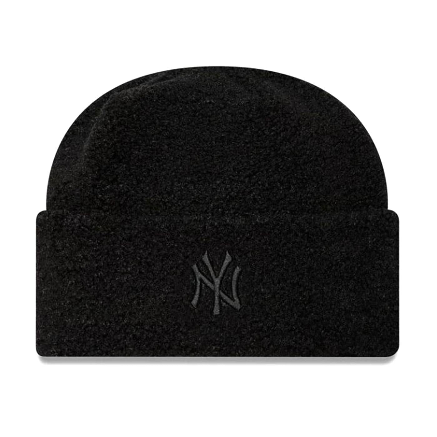 Berretto New York Yankees Borg Donna Black - Cappellino a Cuffia Beige 60580757  NEW ERA 