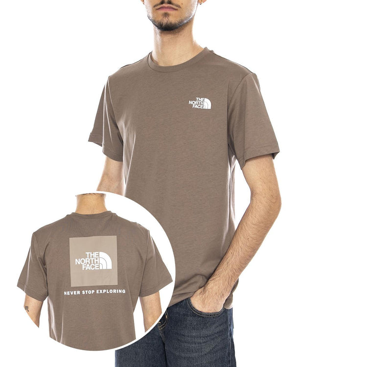 M SS Box NSE -- Maglietta Uomo Marrone NF0A87NP E1Q1 THE NORTH FACE 