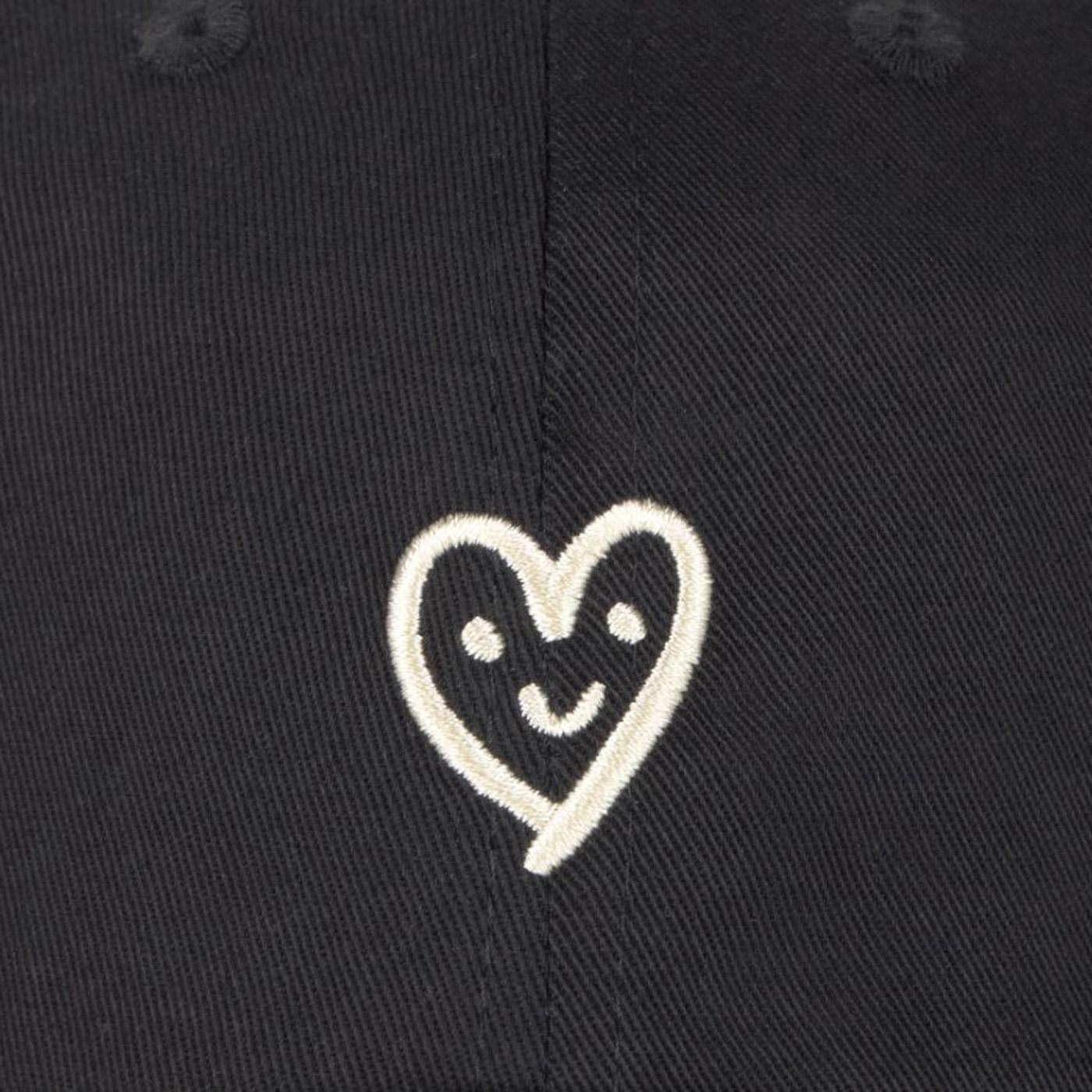 Curte Heart Black Chris Cap Black - Cappellino con Visiera Nero XHT00059-BLACK  THINKING 