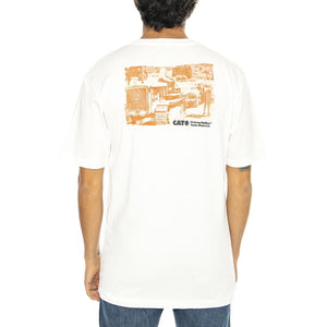 Tractor Love T-Shirt Bone - Maglietta Girocollo Uomo Bianca 6010130-11-4300  CAT 