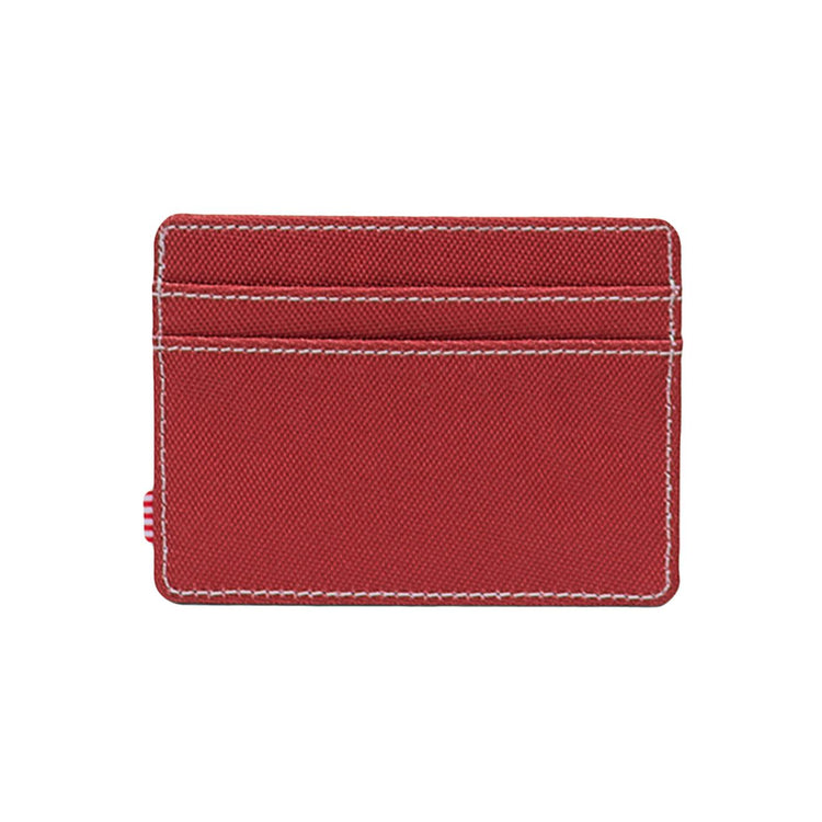 Charlie Cardholder Ochre White Stitch - Portacarte Rosso 30065 06284 HERSCHEL 