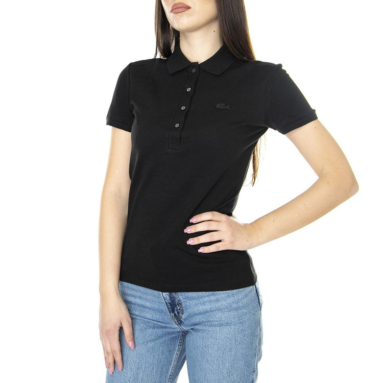 Maglietta M/C 031 - Maglietta Girocollo Donna Nera PF5462-031  LACOSTE 