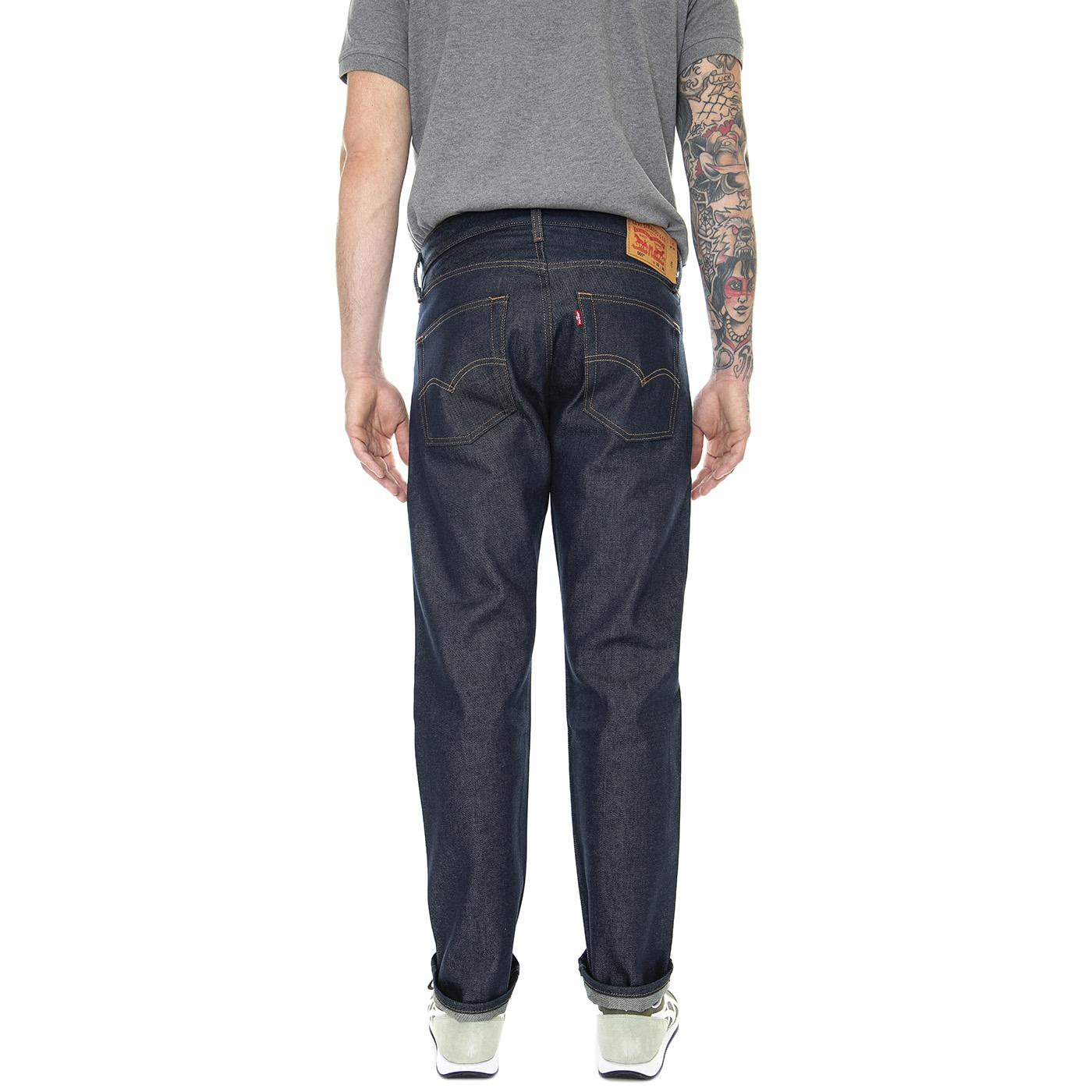 501 Levi's Original Rigid Stf Dark Indigo Flat Finish - Pantaloni Denim Jeans Uomo Blu 00501-0000 . LEVIS 