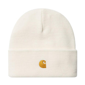 Chase Beanie Wax / Gold - Cappellino a Cuffia Bianco I026222.0SHXX  CARHARTT WIP 