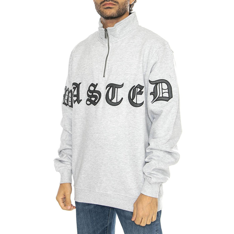 Funnel Chad Ash Grey - Felpa Mezzocollo Uomo Grigia FUNNEL CHAD - ASH GREY  WASTED PARIS 