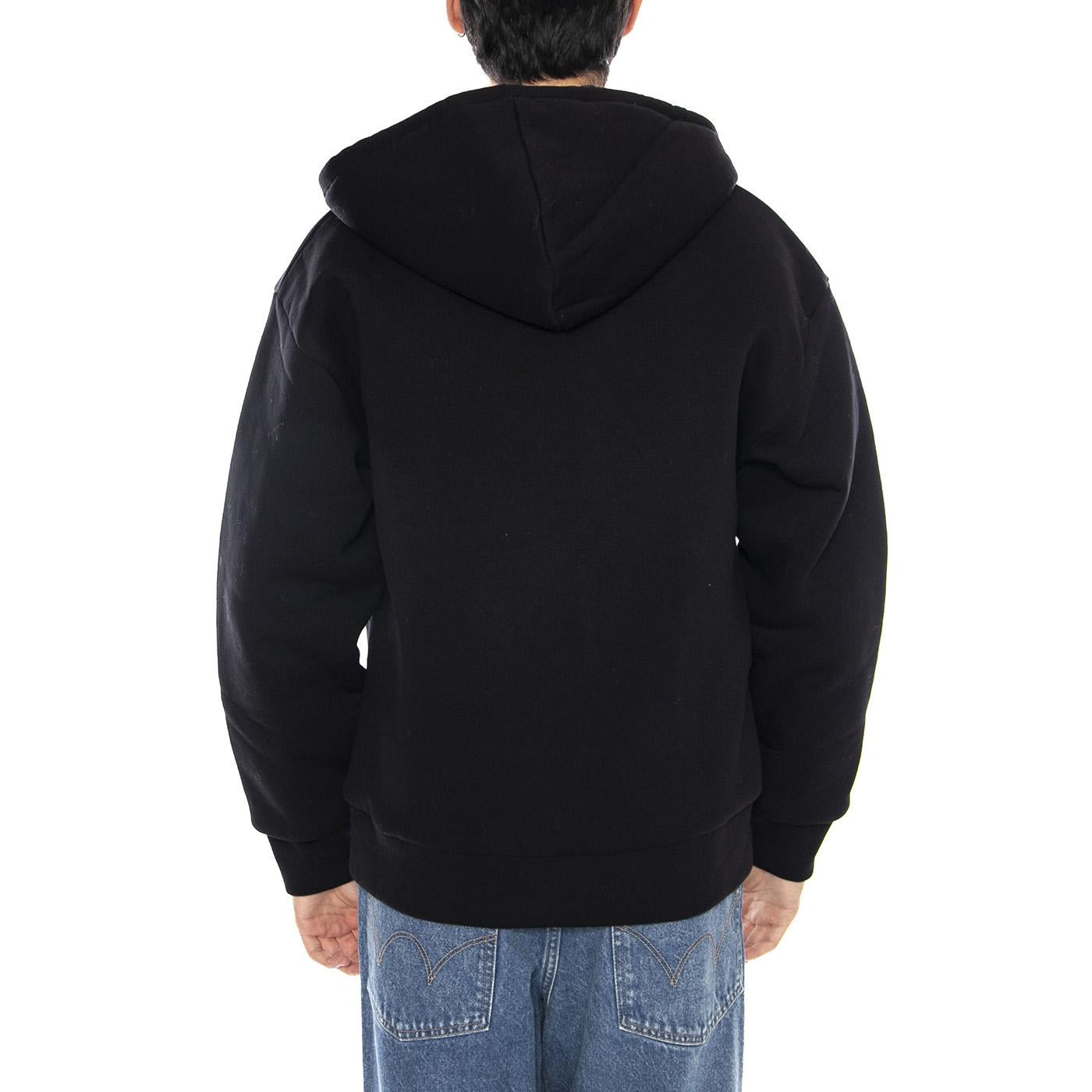 Blueprint Hoodie Black - Felpa con Cappuccio Uomo Nera 6050179-10158 . CAT 