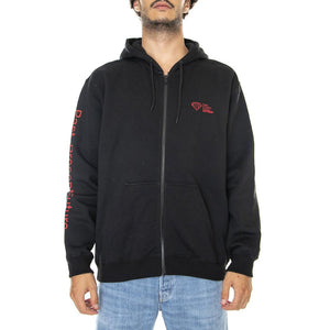 History Zip Hood Black - Felpa con Cappuccio e Zip Uomo Nera 22WISZ04-BLACK  IUTER 