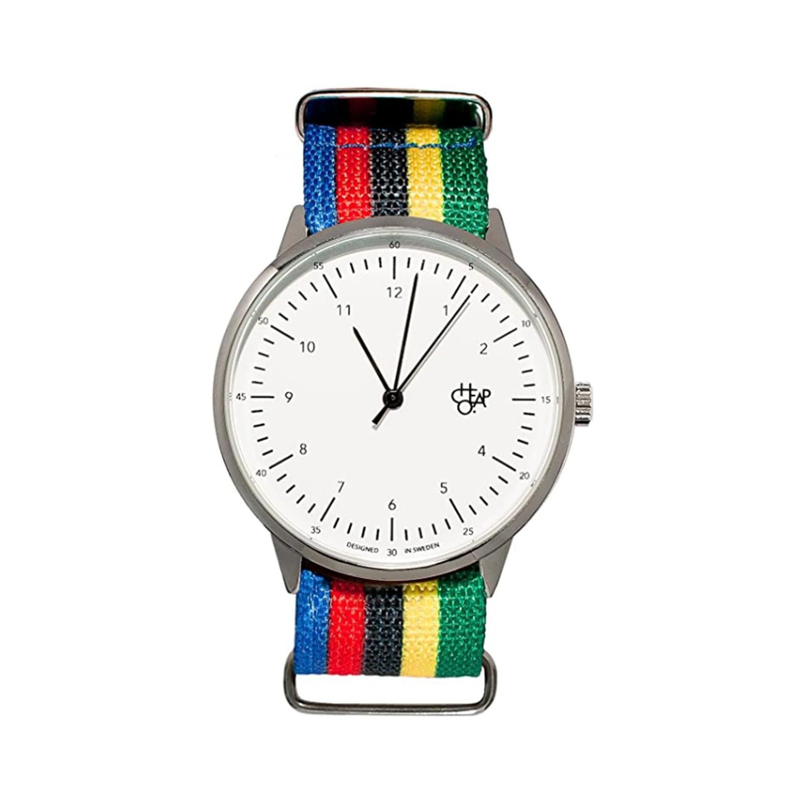 Harold Watch - White / Silver / Green / Red / Black / Yellow / Blue - Orologio da Polso Bianco / Multicolore 14224OO  CHEAPO 