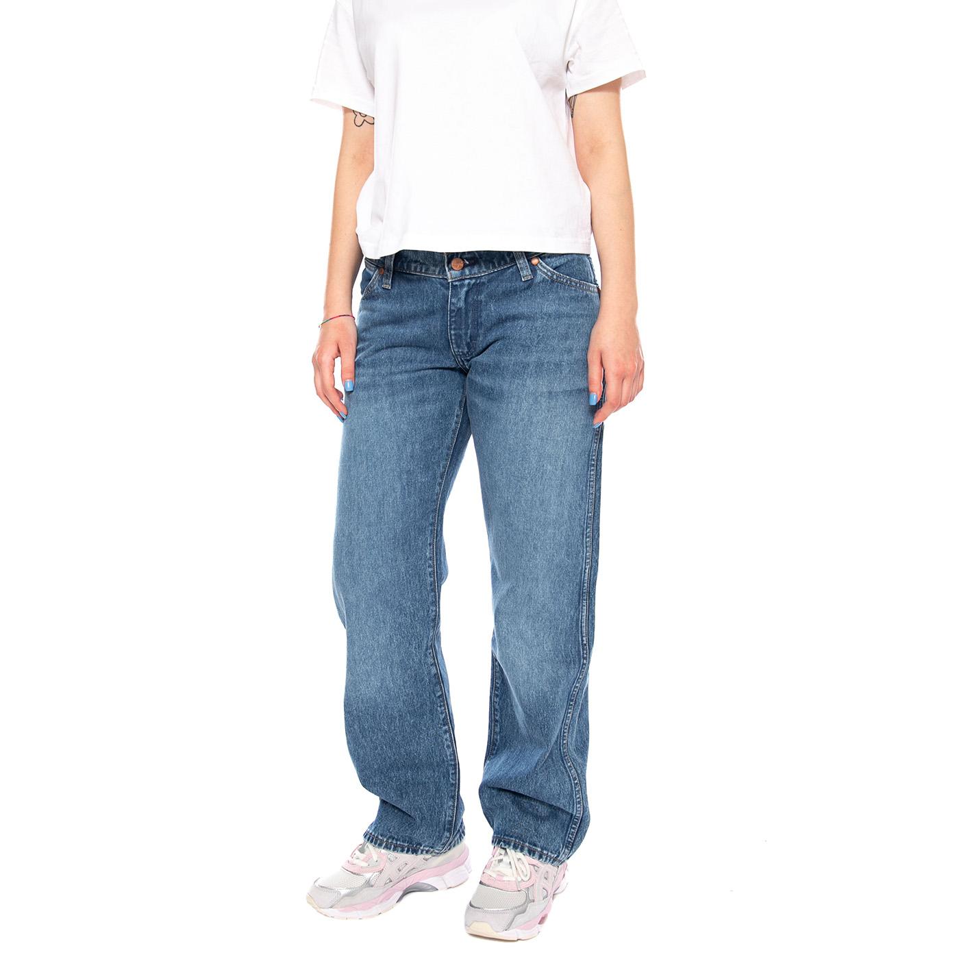 LOW RISE COWBOY JEAN LASSO LAGOON BLUE - Pantaloni Denim Jeans Donna Blu 112371112 BL WRANGLER 