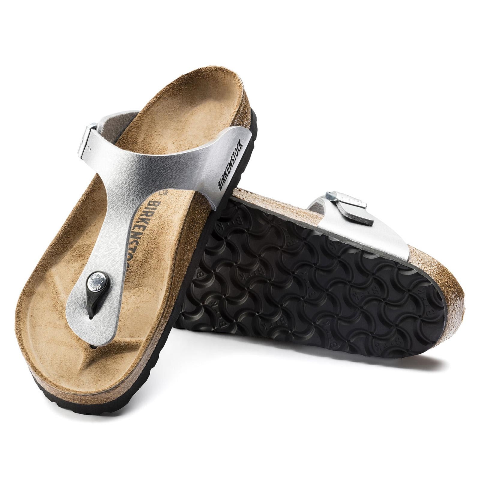 Gizeh Birko Flor Sandals - Silver - Sandali Donna Argento - Calzata Stretta 043851 . BIRKENSTOCK 