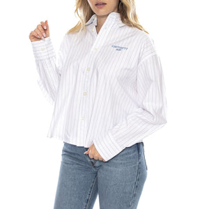 W Carhartt Cassel Shirt - Cassel Stripe White / Bleach - Camicia Donna I035299_35F_XX . CARHARTT WIP 