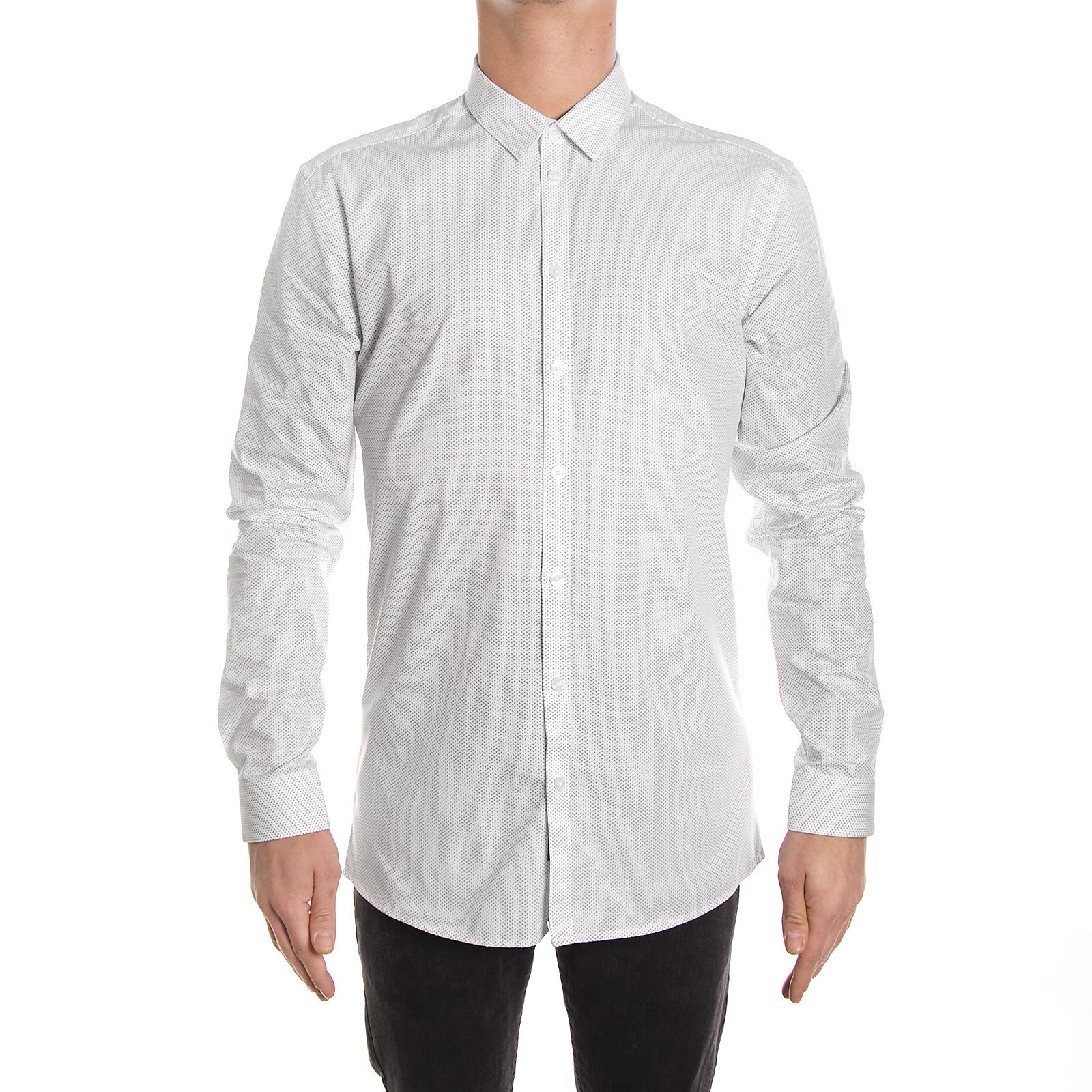 HARVERY L/S SHIRT BLACK LINE WHITE 140810096-000  MINIMUM 