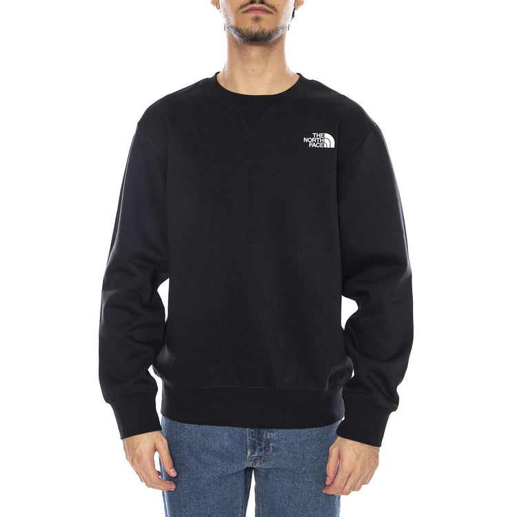 M Essential Relaxed Crew Black - Felpa Girocollo Uomo Nera NF0A89ET JK31 THE NORTH FACE 