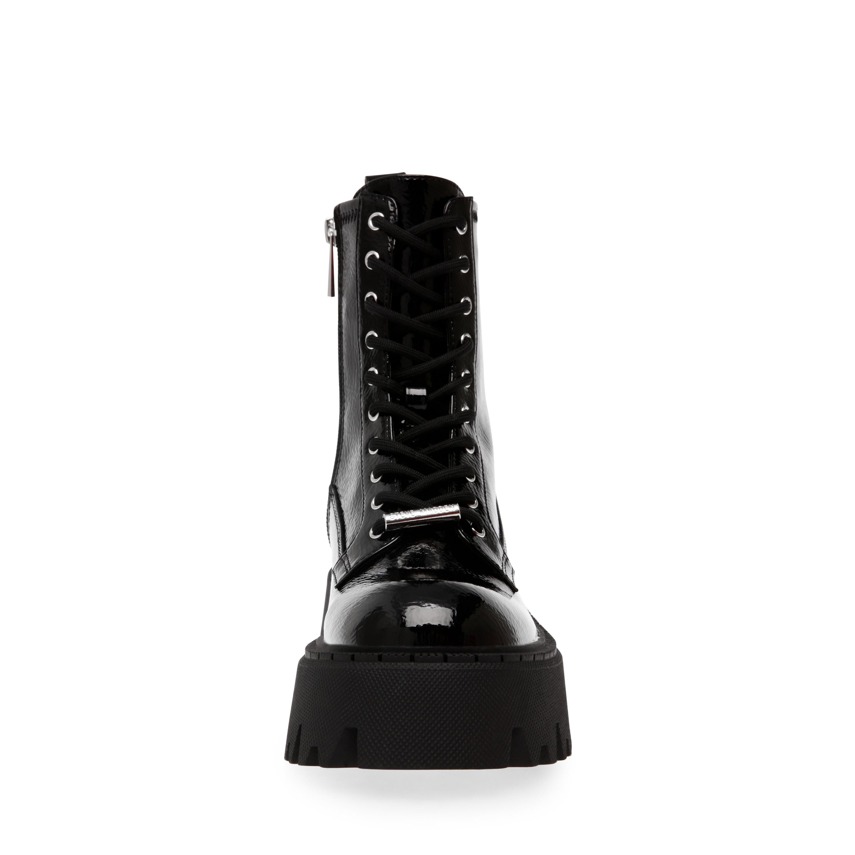 Over-Ride Black Patent - Stivaletti Stringati Donna Neri SMSOVER-RIDE-18  STEVE MADDEN 