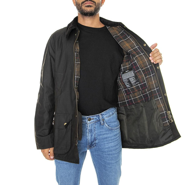 Ashby Wax Jacket Olive - Giacca Invernale Uomo Marrone 222MMWX0339-OL71  BARBOUR 