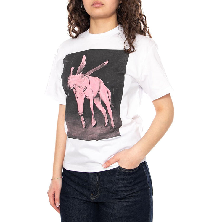 W' S/S Sean Hamilton T-Shirt White - Maglietta Girocollo Donna Bianca I036393 02XX CARHARTT WIP 