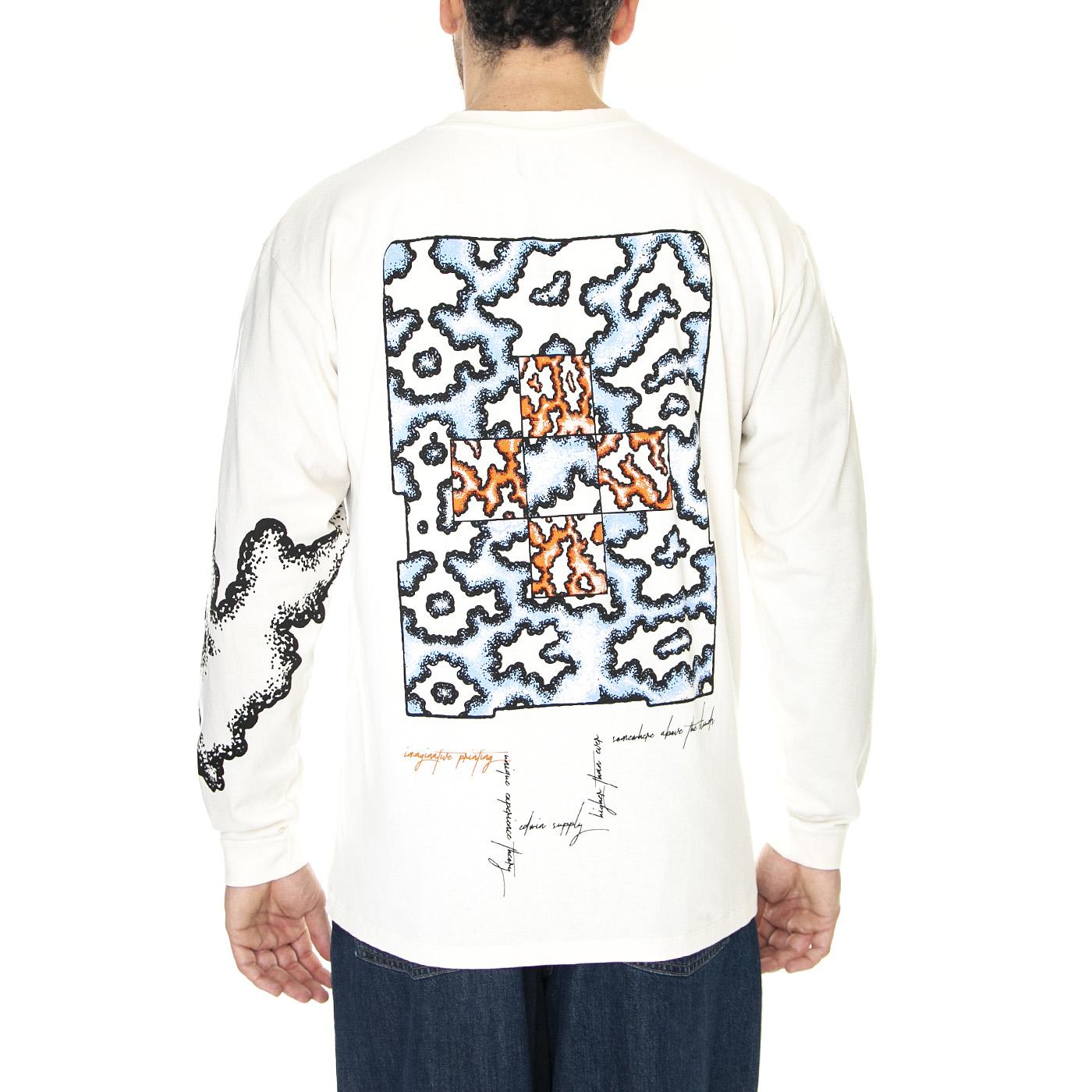 Kumo TS LS Whisper White - Maglietta Maniche Lunghe Uomo Bianca I031908.WHW.67.  EDWIN 