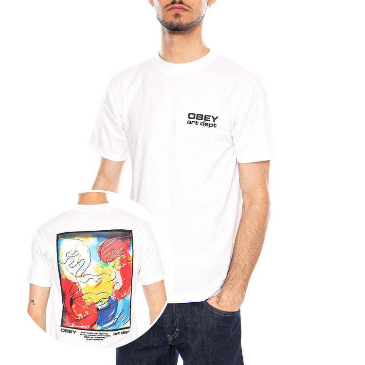 Obey Art Department Tee White - Maglietta Girocollo Uomo Bianca 165264309 WHT OBEY 