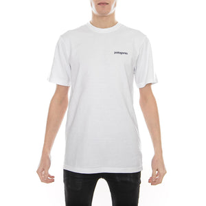 Line Logo Badge Responsibili-Tee White w/Dolomite Blue 39045-WDOB  PATAGONIA 