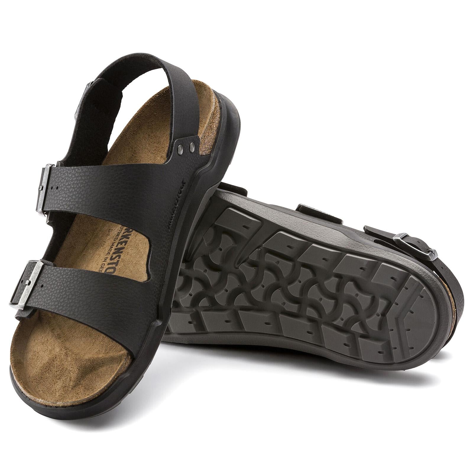 Mens Milano Sandals - Desert Soil Black - Sandali Uomo Neri - Calzata Stretta 1013753  BIRKENSTOCK 