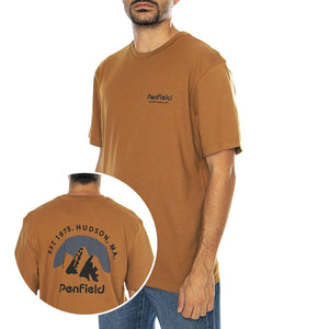 Arc Mountain Back Graphic SS T Rubber - Maglietta Girocollo Uomo Marrone PFD0280-A71  PENFIELD 