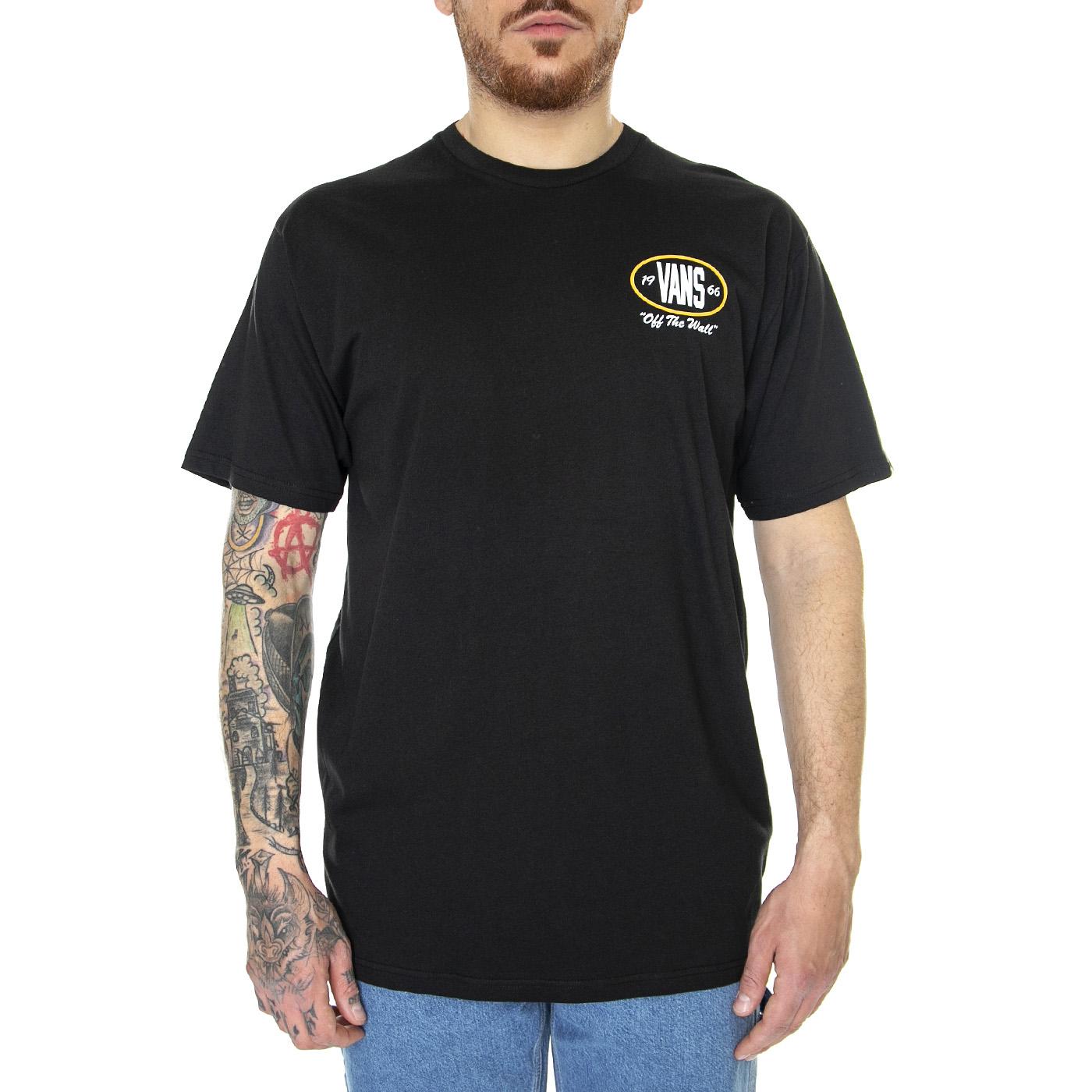 Team Palyer Checkerboard SS Tee Black / Old Gold - Maglietta Girocollo Uomo Nera VN00003NTK41  VANS 