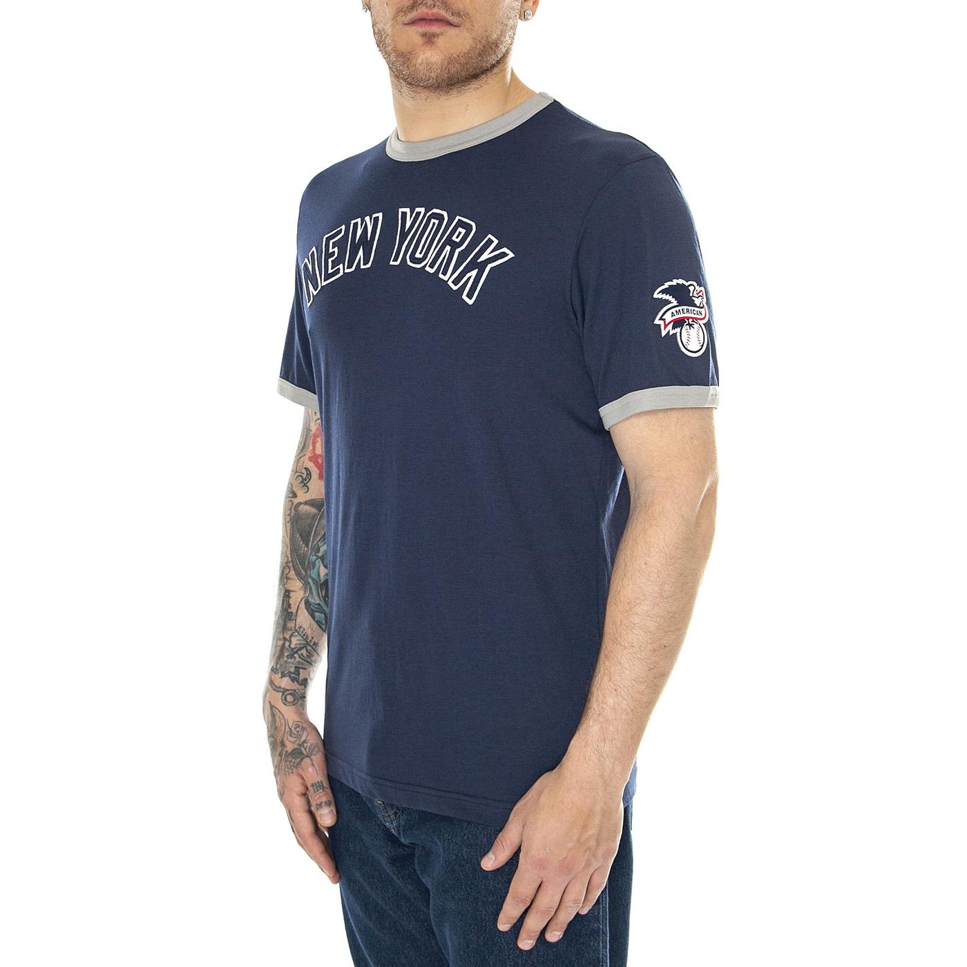 New York Yankees Fanatics Fundamental SS Tee navy/grey - Maglietta Girocollo Uomo Blu 01KR-4536-NK-EVK . FANATICS 