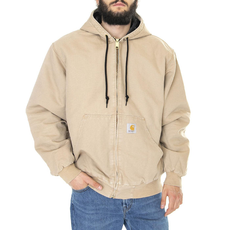 OG Active Jacket Dusty H Brown aged canvas - Giacca Invernale con Cappuccio Uomo Beige I027360-07E3K  CARHARTT WIP 